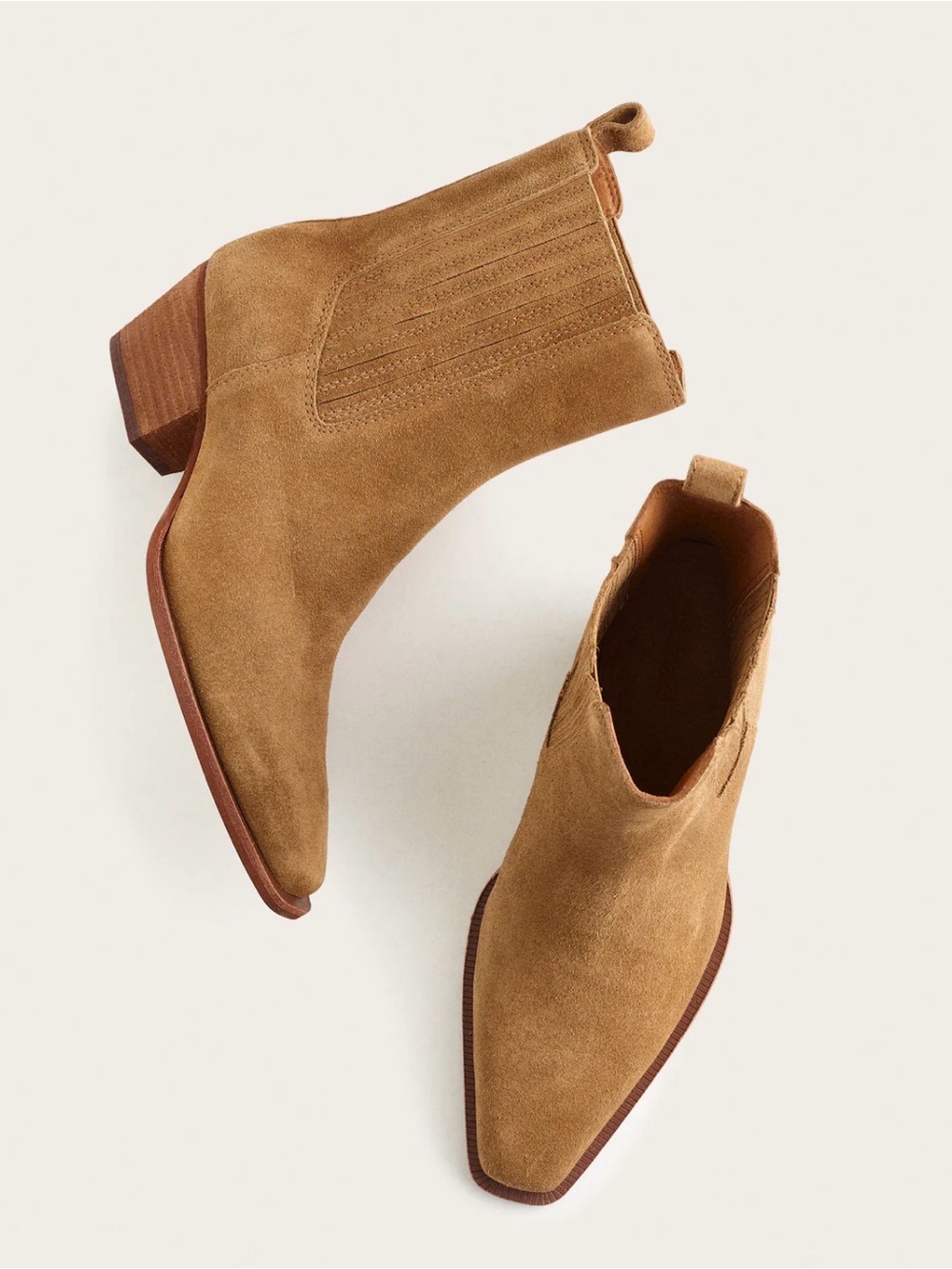 Madewell The Lachlan Chelsea Boots Light Chestnut Suede Leather Size 7.5 NWOB